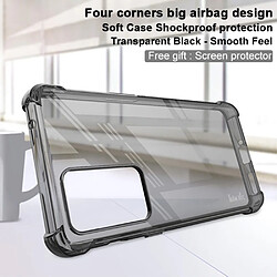 Coque en TPU IMAK airbags d'angle, flexible, transparent noir pour votre OnePlus 9RT 5G