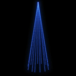 Avis vidaXL Sapin de Noël sur mât de drapeau 732 LED Bleues 500 cm