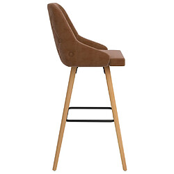 Avis vidaXL Tabourets de bar lot de 2 marron velours