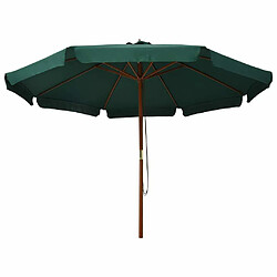 Maison Chic Parasol Jardin | Parasol avec mat en bois 330 cm Vert - GKD24630