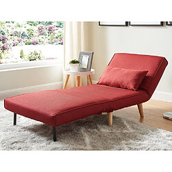 Vente-Unique Fauteuil convertible POSIO en tissu - Rouge