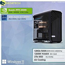 Sedatech Workstation Pro • Intel Xeon-3465X • RTX A5000 • 128Go RAM • 2To SSD M.2 • Windows 11 Pro