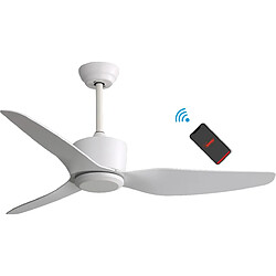 Bimar Ventilateur de plafond Eolo - Réglable, fiable - Blanc en Abs, métal, 132x37,5x132 cm 