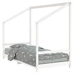 Maison Chic Lit simple Cadre de lit pour enfants,Lit d'Enfant Moderne blanc 90x190 cm bois de pin massif -MN67728