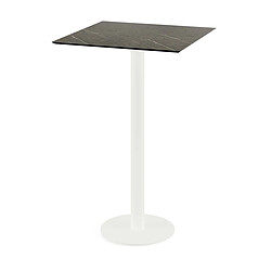 Materiel Chr Pro Urban mange-debout avec piètement blanc + plateau HPL noir 70x70 cm - Veba