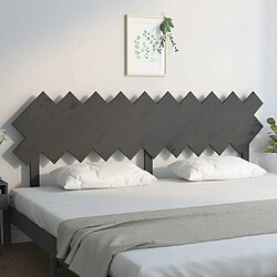 Avis Maison Chic Tête de lit scandinave,Meuble de chambre Gris 196x3x80,5 cm Bois massif de pin -MN59117