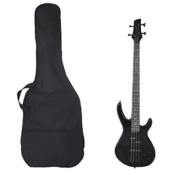 vidaXL Guitare basse électrique pour débutants avec sac noir 4/4 46" 