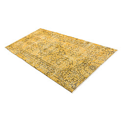 Avis Vidal Tapis de laine 203x104 jaune Ultra Vintage