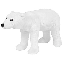 vidaXL Jouet en peluche Ours polaire Blanc XXL