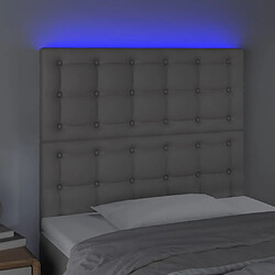 Avis Maison Chic Tête de lit scandinave à LED,meuble de chambre Gris 80x5x118/128 cm Similicuir -MN55715