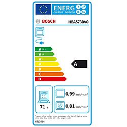 Four intégrable multifonction 71l 60cm a pyrolyse blanc - hba573bv0 - BOSCH