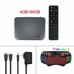 1 Abs Material Ax95 Smart Tv Box Android 9.0 Prend En Charge La Version Dolby Tv Google Store 4 64G_British Plug Clavier I8