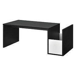 Table Basse pour Salon Bollnäs 90 x 45 x 35 cm Noir Blanc [en.casa]