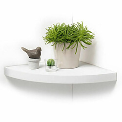 Paris Prix Étagère Murale d'Angle Flottante 25cm Blanc 