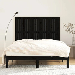 Avis Maison Chic Tête de lit scandinave pour lit adulte,Meuble de chambre murale Noir 159,5x3x110 cm Bois massif de pin -MN94270