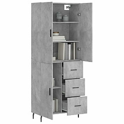 Avis Maison Chic Buffet,Meuble de Rangement,commode pour salon,Cuisine Gris béton 69,5x34x180 cm Bois d'ingénierie -MN93570