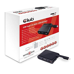 Club 3D CLUB3D USB Type C to VGA + USB 3.0 + USB Type C Charging Mini Dock