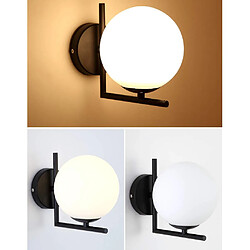 Avis Stoex Lampe Murale Moderne Lampe Murale Globe en Verre E27, Applique Murale D'Intérieur Pour Salle de Bain, Chambre À Coucher, Couloir (Noir)