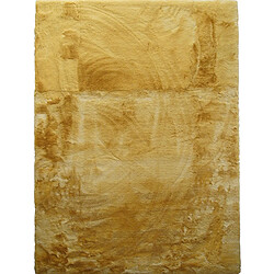 Thedecofactory SIBERIE - Tapis imitation fourrure extra-doux jaune 120x160