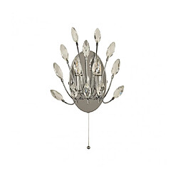 Searchlight Applique design Peacock 2 ampoules Verre,acier doux Chrome,Transparent