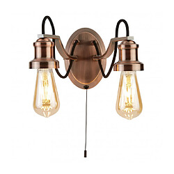 Searchlight Applique Olivia, cuivre, 2 ampoules Matériau : MétalColoris : Noir,cuivreNombre d'ampoules : 2Type d'ampoule : E27Puissance Max en Watts (W) : 10IP20Hauteur en Cm : 16Largeur en Cm : 25Projection en Cm :