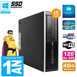 PC HP Compaq Pro 6300 SFF I5-2400 RAM 4Go Disque 120Go SSD Graveur DVD Wifi W7 · Occasion 