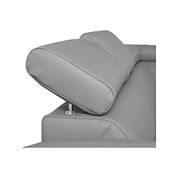 Acheter VENESETTI Canapé d'angle en cuir italien de luxe 5 places ASTRA, gris clair, angle droit