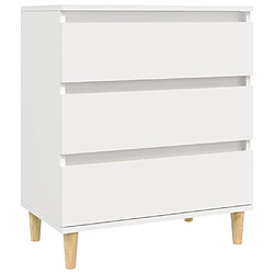 Maison Chic Buffet,Meuble de Rangement,commode pour salon,Cuisine Blanc 60x35x70 cm Bois d'ingénierie -MN20004