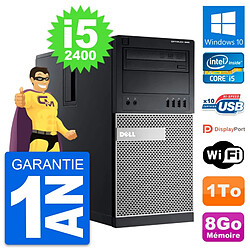 PC Tour Dell OptiPlex 990 Intel Core i5-2400 RAM 8Go Disque 1To Windows 10 Wifi · Occasion 