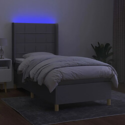 Avis Sommier à lattes et matelas LED,Cadre à lattes de lit pour Adulte Gris clair 80x200cm Tissu -MN88850