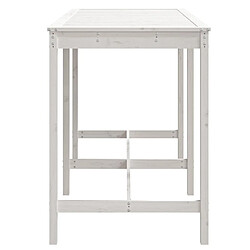 Acheter vidaXL Table de jardin blanc 159,5x82,5x110 cm bois massif de pin