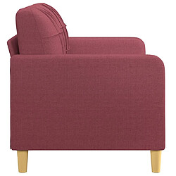 Avis vidaXL Canapé à 2 places Rouge bordeaux 140 cm Tissu