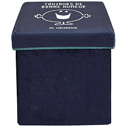 Avis Pouf coffre pliable pour enfants Monsieur Madame Monsieur heureux.