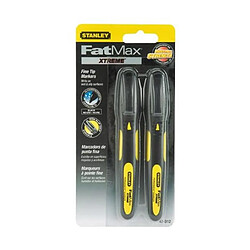 Carte de 2 marqueurs STANLEY noir FATMAX pointe fine - 0-47-312 