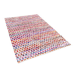 Beliani Tapis rectangulaire en coton - Tapis multicolore 140x200 cm - bariolé - ARAKLI