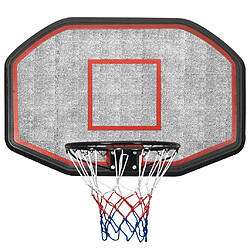 vidaXL Panneau de basket-ball Noir 109x71x3 cm Polyéthylène