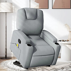 Maison Chic Fauteuil Relax pour salon, Fauteuil de massage inclinable Gris clair Tissu -GKD62981