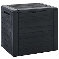 vidaXL Boîte de stockage jardin Anthracite 58,5x46x55 cm Polypropylène 