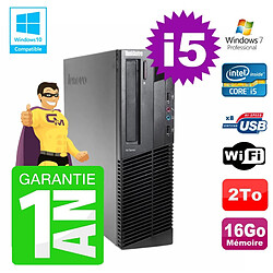 PC Lenovo M91p SFF Intel I5-2400 16Go Disque 2To Graveur Wifi W7 · Occasion 