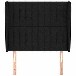 Avis Maison Chic Tête de lit scandinave avec oreilles,meuble de chambre Noir 93x23x118/128 cm Tissu -MN73422