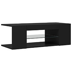 Avis Maison Chic Meubles TV avec lumières LED - Banc TV pour salon Noir 90x39x30 cm -MN54391