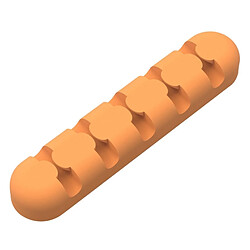 Wewoo Silicone Matériel Câble Desktop Gestionnaire Orange Winder Fixer, Taille: 9.6 * 2 * 1.2 cm