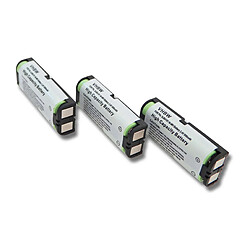 vhbw Lot de 3 batteries de remplacement NiMH pour Téléphone fixe sans fil Panasonic KX-571, KX-572, KX-5771 Remplace: CPH-508, BBTG0658001 