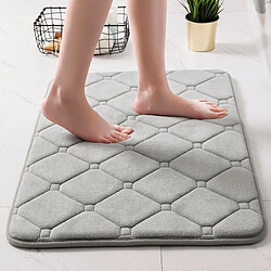 LUUCOZK Tapis de bain antidérapants absorbants à séchage rapide, tapis de décoration de salle de bain, motif 11-gris clair-50x80cm 