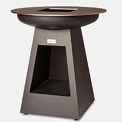 VIRTUS GROUP Gril Bbq à Bois Avec Compartiment Pour Le Bois, Hauteur 100 cm, Couleur Noire - Virtus - BBQVBS100