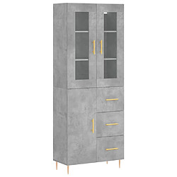 Maison Chic Buffet,Meuble de Rangement,commode pour salon,Cuisine Gris béton 69,5x34x180 cm Bois d'ingénierie -MN27640