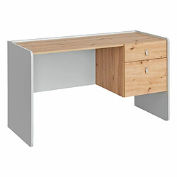 Paris Prix Bureau 1 Niche & 1 Tiroir Vivero 134cm Gris & Naturel