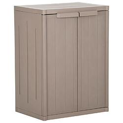 vidaXL Armoire de rangement jardin Marron 65x45x88cm PP Aspect de bois 