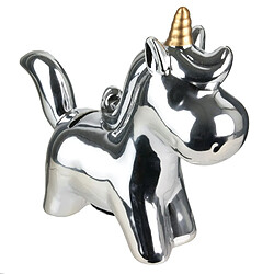 The Home Deco Factory Tirelire enfant Licorne - Argent