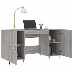 Acheter Maison Chic Bureau,Table de travail pour chambre sonoma gris 140x50x75 cm bois d'ingénierie -GKD11093